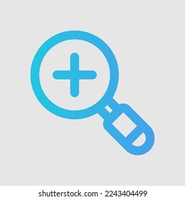 Zoom in icon in gradient style about user interface, use for website mobile app presentation