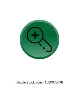 zoom in icon with a green circle background