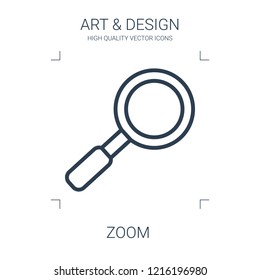 zoom icon. high quality line zoom icon on white background. from art collection flat trendy vector zoom symbol. use for web and mobile