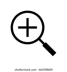  Zoom in icon, iconic symbol on white background. Vector Iconic Design.
