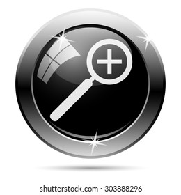 Zoom in icon. Internet button on white background. EPS10 vector 