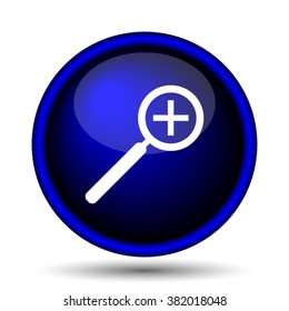 Zoom in icon. Internet button on white background. EPS10 vector
