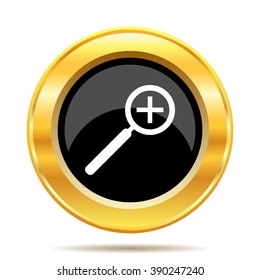Zoom in icon. Internet button on white background. EPS10 vector.