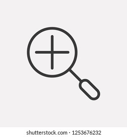Zoom in icon isolated on background. Magnifying glass symbol modern, simple, vector, icon for website design, mobile app, ui. Vector Illustration