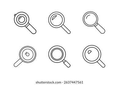 zoom in icon line art vector illustration