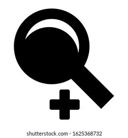zoom in icon or logo isolated sign symbol vector illustration - high quality black style vector icons
