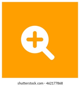 Zoom in icon, magnifeye icon, flat web, material icon, ios icon, image jpg, vector eps