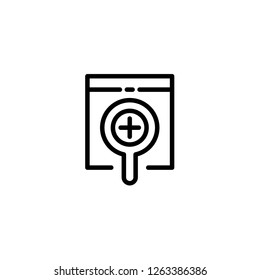 Zoom In icon . Magnifier Logo  . App User Interface Essential 