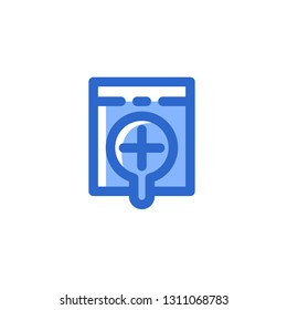 Zoom In icon . Magnifier Logo  . User Interface Symbol