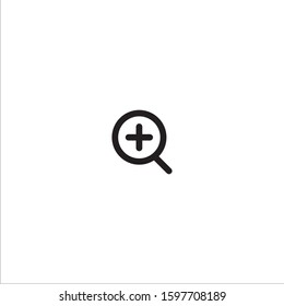 Zoom in icon, magnifying glass - vector