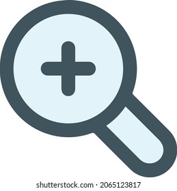 Zoom in icon, magnifying glass icon vector, Set of all Photography color flat icons isolated on white background