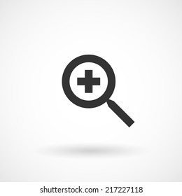 Zoom icon. Modern minimalist mobile app ui flat simple icon.
