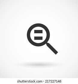 Zoom icon. Modern minimalist mobile app ui flat simple icon.