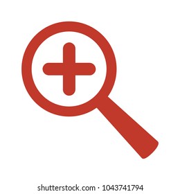 Zoom icon on white background. Vector illustration