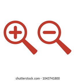 Zoom icon on white background. Vector illustration