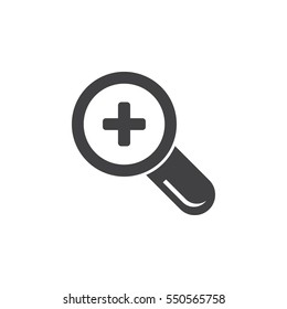 Zoom In icon on the white background