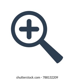 Zoom icon on white background. Vector illustration