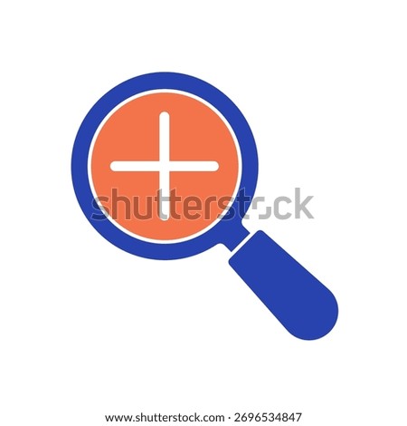 Zoom In icon outline editable stroke line drawing eps
