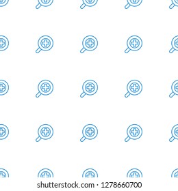 zoom in icon pattern seamless white background. Editable outline zoom in icon. zoom in icon pattern for web and mobile.