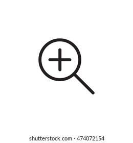 Zoom in icon, pictogram