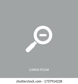 Zoom icon. Reduce magnifier. Vector illustration EPS 10.