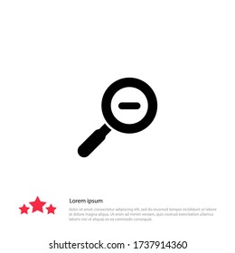 Zoom-Symbol Reduzieren Sie die Vergrößerung. Vector Abbildung EPS 10.