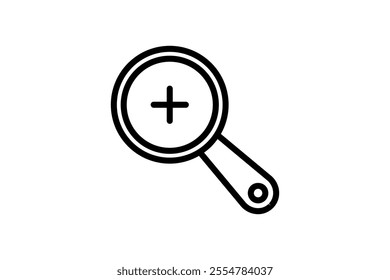 Zoom In icon. icon related to Search. suitable for web site, app, user interfaces, printable etc. line icon style. simple vector design editable