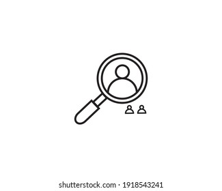 Zoomsymbol, Forschungssymbol-Illustrator