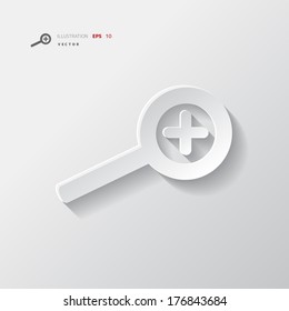 Zoom in icon. Search magnifier.