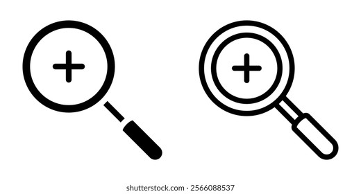 Zoom In icon set. flat illustration of vector icon on white background