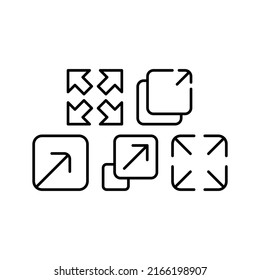 Zoom Icon Set Vector Symbol Design Illustration