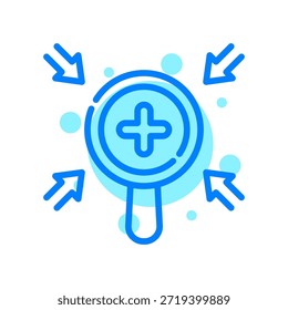 Icono de zoom en forma de Ilustración vectorial