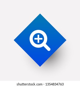 zoom in icon in trendy flat style isolated on background. zoom in icon page symbol for your web site design zoom in icon logo, app, UI , on white background Vector.