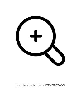 Zoom In icon in trendy flat style isolated on white background. Zoom In silhouette symbol for your website design, logo, app, UI. Vector illustration, EPS10.