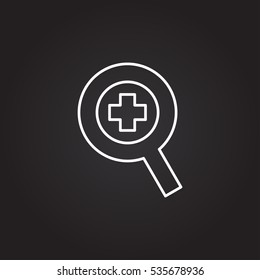 Zoom Icon in trendy flat style isolated on grey background. Enlarge and decrease symbols for your web site design, logo, app, UI. Vector illustration