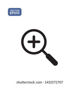 zoom in icon in trendy vector illustration template