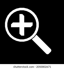 Zoom In icon vector design with editable stroke.