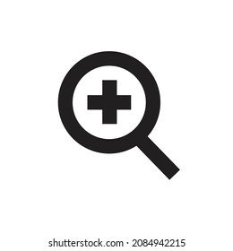 Zoom in icon vector design with flat style.