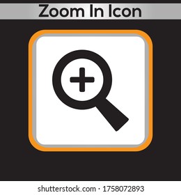 Zoom in Icon. vector graphics designs 