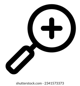 acercar el elemento de la ilustración del vector de icono