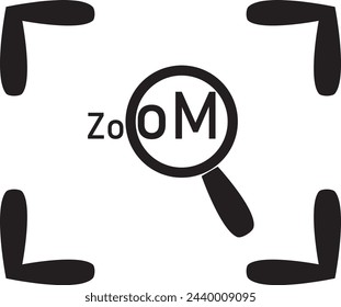 zoom icon, zoom in icon vector illustration. eps10.
