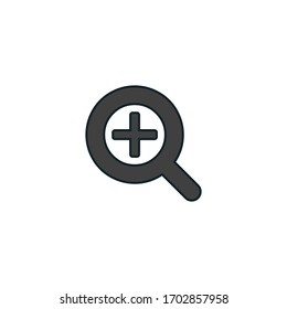 zoom icon vector illustration flat