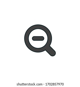Icono de zoom ilustración vectorial plano