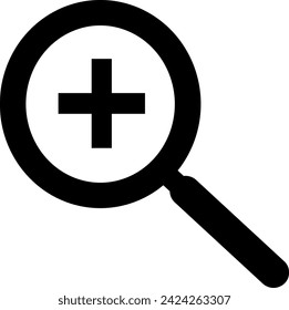  Icono de zoom Ilustración vectorial sobre fondo blanco. Diseño vectorial reemplazable.