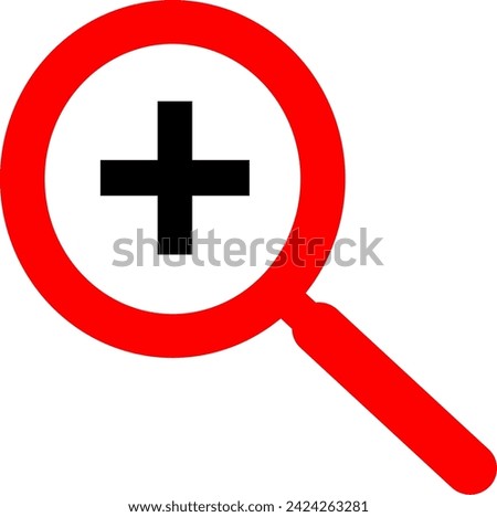 Zoom icon Vector Illustration on white background. Replaceable vector design.