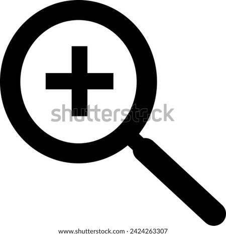  Zoom icon Vector Illustration on white background. Replaceable vector design.