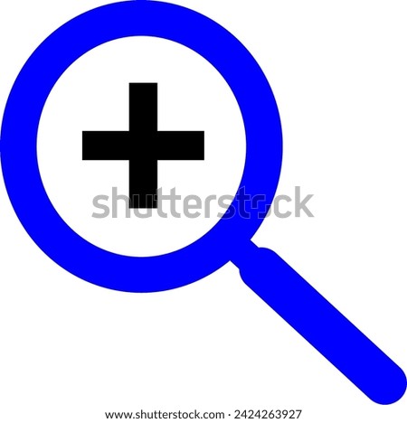 Zoom icon Vector Illustration on white background. Replaceable vector design.