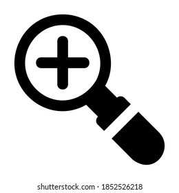 Zoom In icon vector illustration in solid style for any projects, use for website mobile app presentation