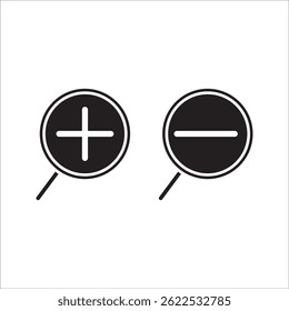 Zoom In icon vector illustration. Zoom In symbol isolated on white background.