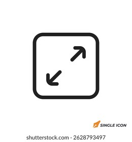 zoom icon vector illustration. zoom symbol isolated on white background
